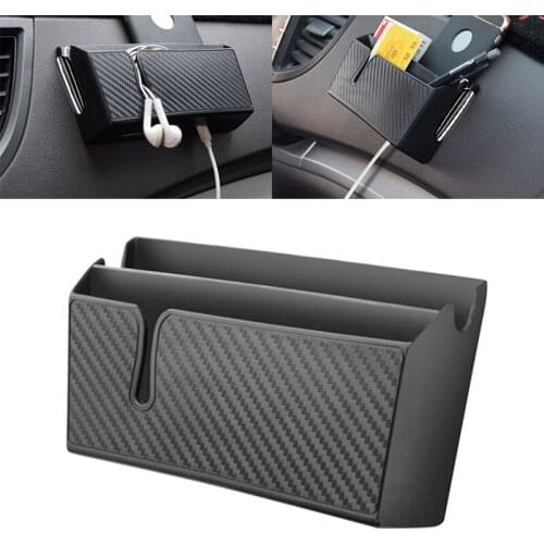 Black Car Multifunctional Phone Charging Hole Storage Box Organizer Holder