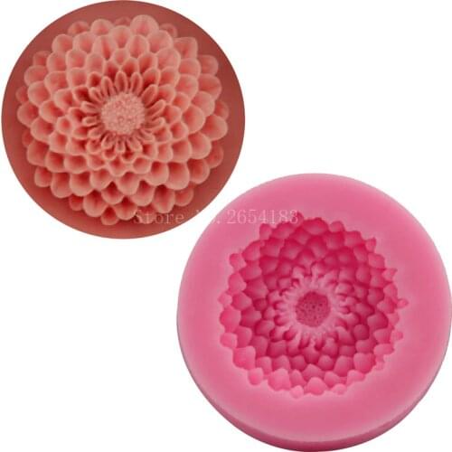 Flower Sea anemone shape Silicone Fondant Soap 3D Cake Mold Cupcake Jelly Candy Chocolate Decoration Baking Tool Moulds FQ2984