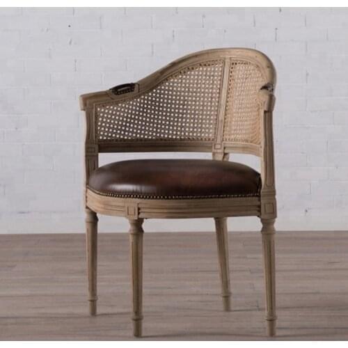 Dining Ghost Wooden Design Room Coffee Shop Restaurant Cafe Cheap Table Wood Rattan Arm Chair