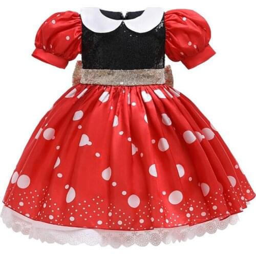 New Year Baby Girls Dot Big Bow Princess Chirstmas Party Tutu Dresses Children Kids Elegant Wedding Ball Gown Vestidos Clothing