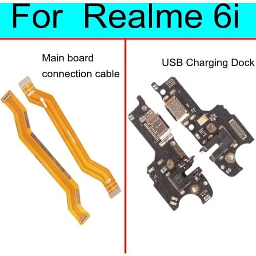 For Realme 6i USB Charging Port Charger Board Flex Cable Dock Plug Connector Main board connecting cable Replacement Parts
