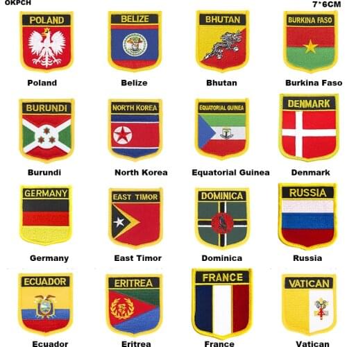 Flag Iron on Saw on Patches for Jackets Flag Iron on Patches Hat Flag Badges for Backpacks Flag Badge for Clothing