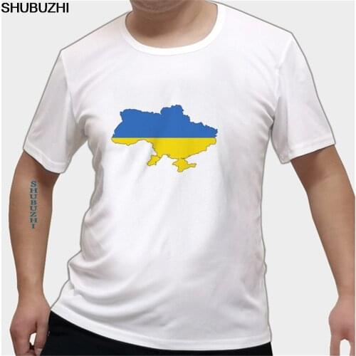 Streetwear Funny Print Clothing Hip-tope Mans T-shirt Tops Tees Mens Ukraine Ukrainian Flag T-shirt euro size