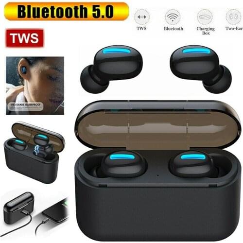 HBQ-Q32 TWS True Wireless Bluetooth 5.0 Earphone Headset stereo Headphone mini sport earbuds With 2500mAh Powerful