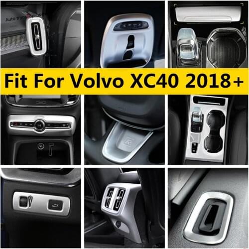 For Volvo XC40 2019 2020 2021 Central Console Frame Dashboard Air AC Gear Shift Box Cover Kit Trim Matte Interior Accessories