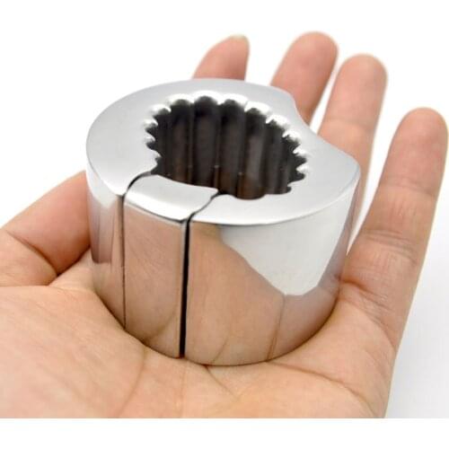 Heavy Weight Penis Rings Bondage Scrotum Testicle Male Chastity Device Sex Toys For Men Masturbators Stainless Steel Cockring