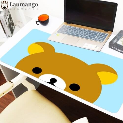 Korilakkuma Mouse Pads Gamer Desk Carpet Gaming Pc Complete Anime Accessories Mousepad Kawaii Company Cute Carpets Xxl Play Mat