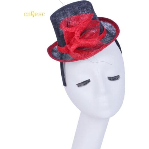 Red black mini top hat for Kentucky derby