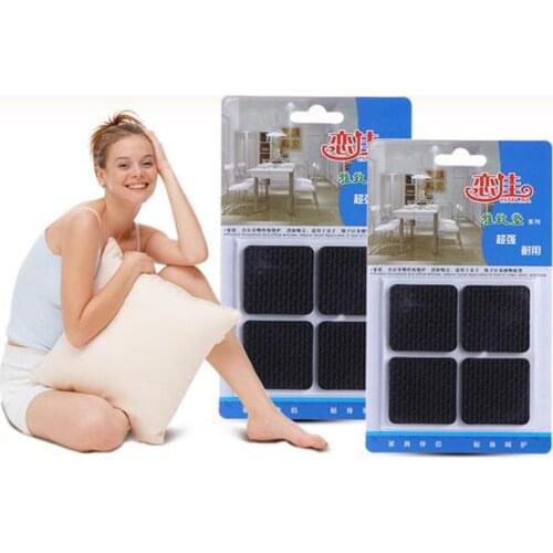 4pcs Square Thicker Felt Furniture Pads Thicker Protects For Floor Surface Anti Skid Scratch Tabs Leg Anti-Slip Pads