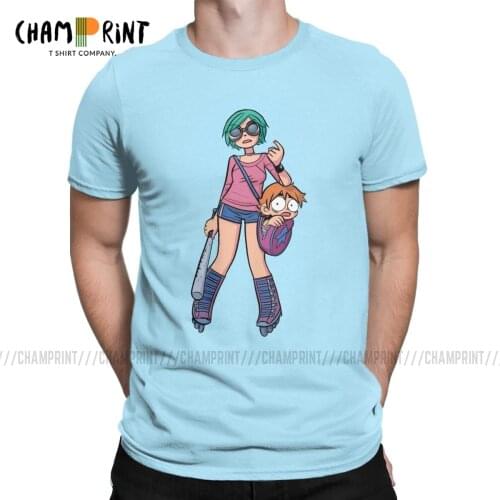 Batter Up Men T Shirt Scott Pilgrim VS the World Funny Tee Shirt Short Sleeve Round Collar T-Shirts Pure Cotton 4XL 5XL Clothing