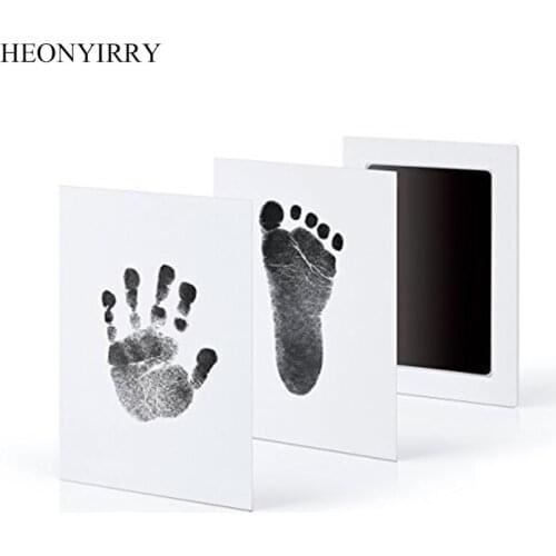 Baby Care Non-Toxic Baby Handprint Footprint Imprint Kit Baby Souvenirs Casting Newborn Footprint Ink Pad Infant Clay Toy Gifts