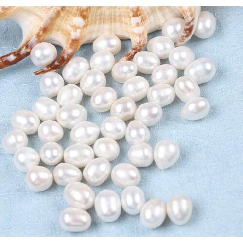 Wholesale White Natural Freshwater Pearl Rice Shape Loose Bead No Hole For Jewelry Making