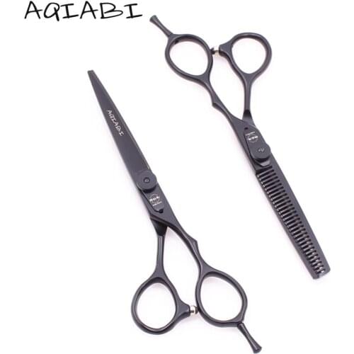 Hairdressing Scissors 5.5" A9015 440C Black Hair Cutting Scissors Barber Thinning Shears Professional Hair Scissors New Arrival