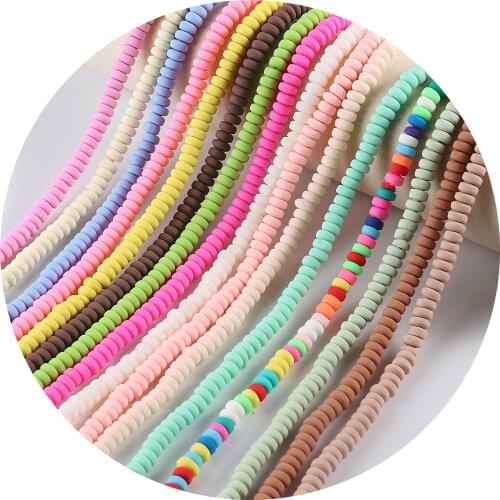 7mm Approx 110Pcs Flat Round Polymer Clay Beads Chip Disk Loose Spacer Handmade Beads For DIY Jewelry Making Bracelet Necklace