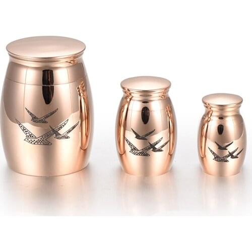 IJU001 Family Bird Memorial Cremains Urn Pet Stainless Steel Funeral Ashes Keepsake Urn Holder Cremation Jewelry