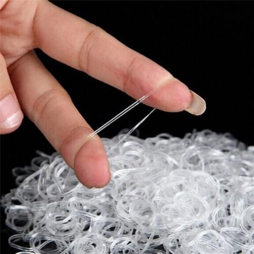 300pcs/pack Ofice Binding Rubber Rope Girls Ponytail Holder Elastic Hair Bands Ties Braids Plaits Headband