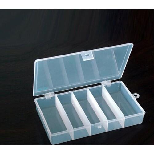 17.8x10.50x3.10cm fishhook space bean lead drop tool fishing accessories box PP gear bead container organizer plastic boxes