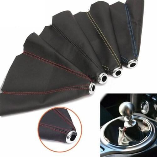 Gear Lever Dust Cover Universal PU Leather Shift Gaiter Automobile Shifter Lever Boot Dust Cover Car Styling Accessories Knob