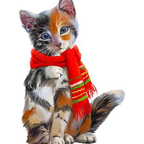 《Flower cat》 picture painting by numbers home decor birthday present quadros decorativos
