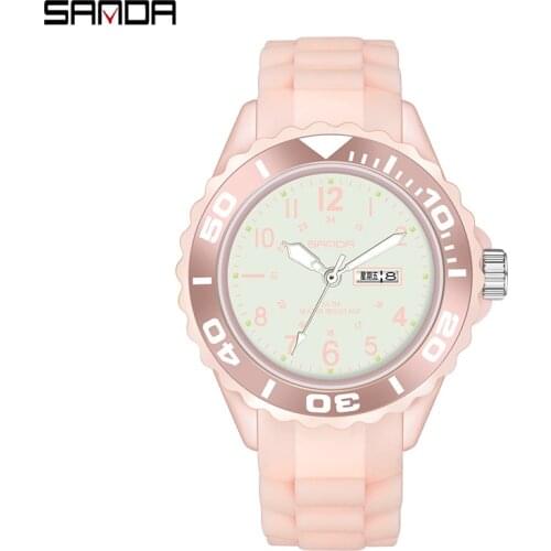 SANDA Womens Wrist Watch 2021 New Casual Simlple Lady Watches Shockproof Waterproof Quartz Wristwatches Hkadın Kuvars Saatler