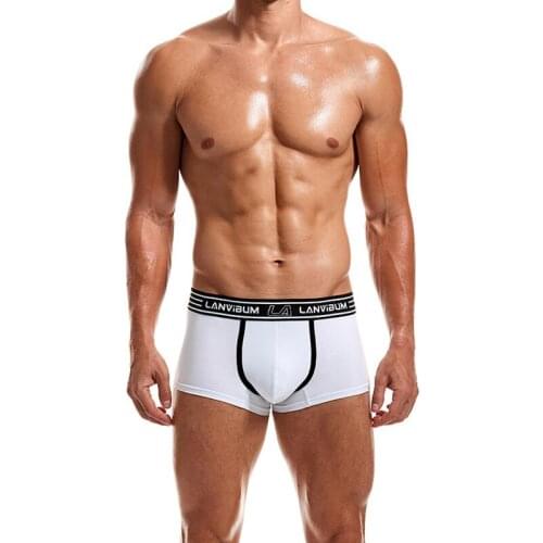 3PCS/Lots Sexy Men Cotton Underwear Bugle Pouch Boxer Shorts Breathable Underpants Ropa Interior Hombre Boxershorts Plus Size