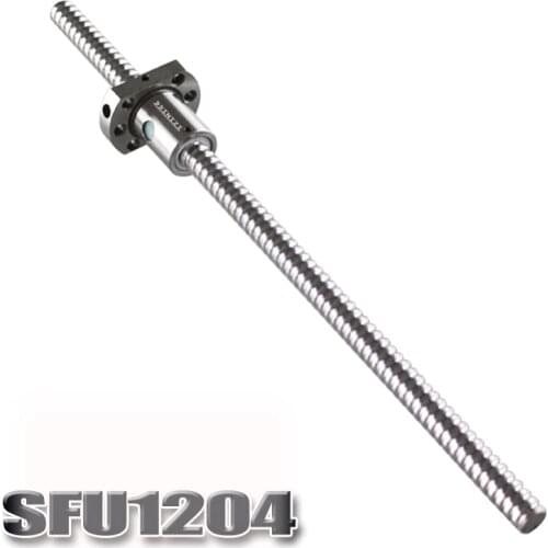 SFU1204 200 250 300 350 400 450 500 550 600 650 700 750 800mm rolled ball screw C7 with 1204 single ball nut CNC parts RM1204