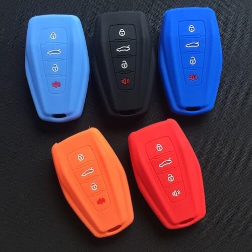 Silicone Rubber car key fob cover case shell holder set for Geely coolray X6 emgrand Global Hawk GX7 4button key