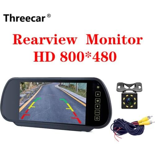 Reverse Parking system.7 inch TFT LCD Screen Car Monitor rearview mirror+ Night Vision Rearview camera optional