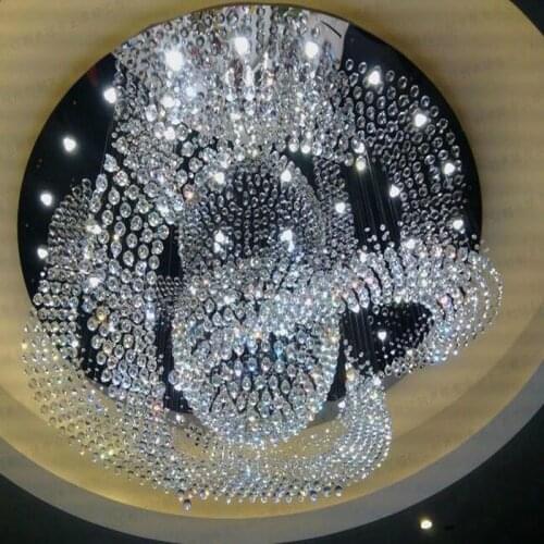 Free Shipping Led lampada Large Modern Crystal chandelier Living Room lustres de cristal Dia80*H65CM Crystal Lighting fixtures