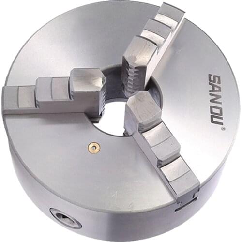 Three-jaw self-centering chuck K11-320, K11-320A, precision lathe linkage jaws, rear installation, front installation