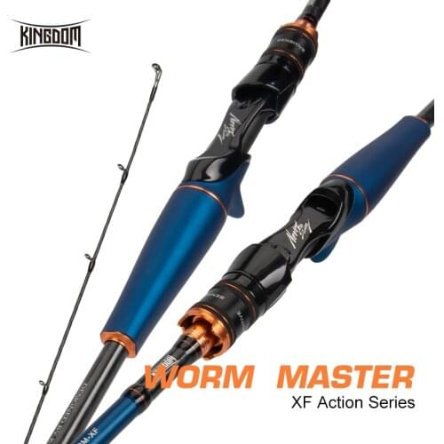 Kingdom WormMaster Fishing Rods Spinning Casting Rod XF Action L ML M MH Fuji Guide Baitcasting Lure Rod For Fishing Accessories