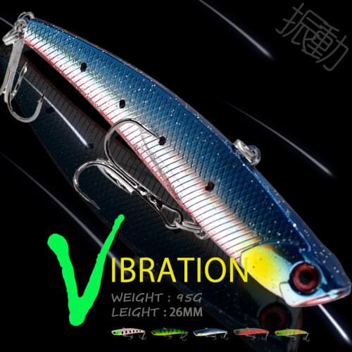 WALK FISH 1 PCS 95MM 26G VIB Sinking Fishing Lure Vibration Wobblers Hard Plastic Artificial Bait Winter Pike Fishing Tackle
