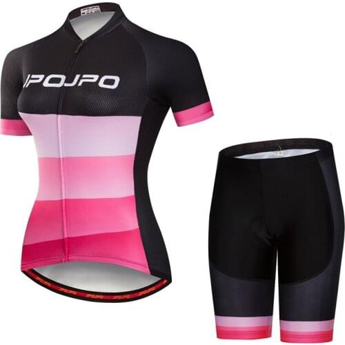2020 Summer Cycling Jersey Sets Women Bike Jersey Short Sleeve Riding Mountain Bicycle Wear Top Quick Dry Cycling Clothing Suits