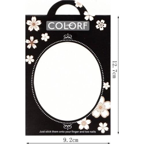 1 SET OF PAPER CARD PACKAGE + PLASTIC SLEEVE RETAIL PACKAGE SUITABLE FOR SMALL SIZE NAIL STICKER DECAL