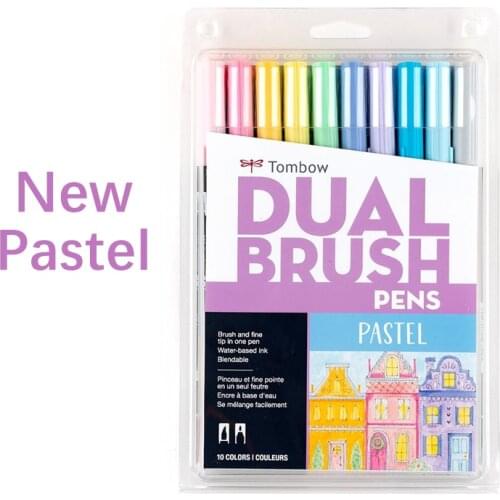 1 Set TOMBOW ABT Soft Watercolor Brush Pen ABT Calligraphy Pens Suit Double Head Markers Drawing Painting Art Supplies