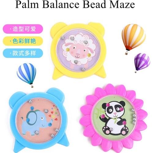 10PCS Kids Happy Birthday Party Favor Palm balance bead maze Girl Boy Party Gift Baby Shower Souvenir Cute Giveaway