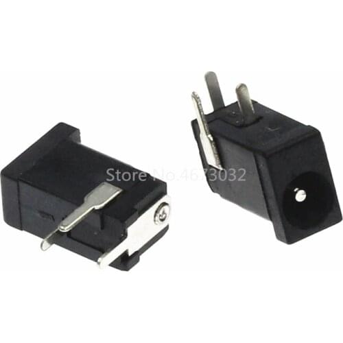 100Pcs DC-002 1A 30V Black DC Power Jack Socket Connector DC002 3.5*1.3mm 1.3 for Mini DC Socket