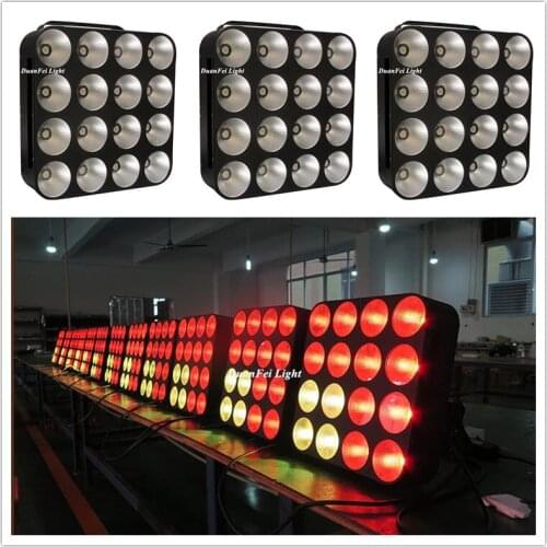 16pcs DMX RGB LED Matrix Beam COB Blinder RGB 3in1 16x30W Professional Audience Disco Led Matrix Lighting