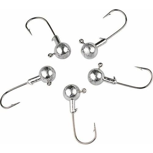 45Pcs Jig Head Fishing Hooks Barbed Lures Bait Jelly Grub Worm Drop Shad Minnow Shot Soft Lure Catch Fishing Tackle Accessories