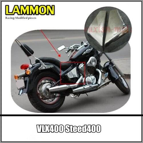 Motorcycle accessories modification Metal plating silver battery cover side dedicated Fit For Honda VLX400 Steed400 Side cover