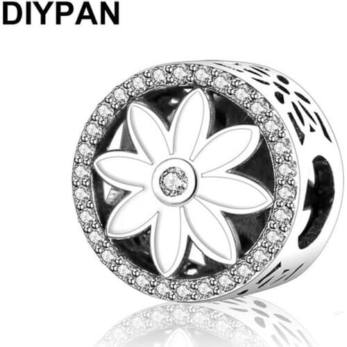 Openwork Sun Flower Charm Fit Original Pandora Charms Silver 925 Bracelet Charm Bead For Women Fashion Jewelry Berloque