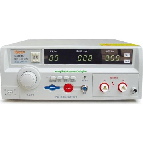 Fast arrival TONGHUI TL5502A AC/DC withstanding voltage tester AC/DC 5KV,AC/DC20 mA
