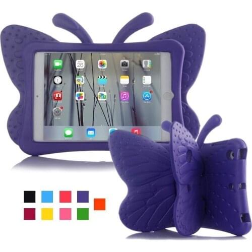 All-New Cartoon EVA Tablet Case for iPad Mini 1 2 3 4 5 7.9inch Shock Proof Protective Cover Case Butterfly Stand Tablet for Kid