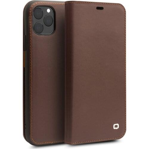 QIALINO Fashion Genuine Leather Case for iPhone 12 mini Card Slot Flip Luxury Cover for iPhone 11 Pro XR XS Max 7 8 Plus SE2020