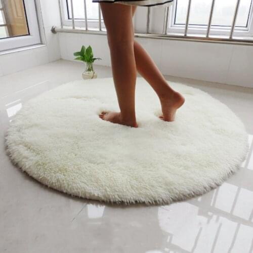 Long Plush Round Rug Carpets for Living Room Carpet Kids Room Fluffy Shaggy Rugs for Bedroom Faux Fur Area Rug Home Modern Mat