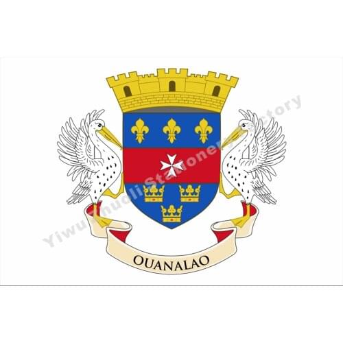 France Saint Barthelemy (local) Flag 150X90cm (3x5FT) 120g 100D Polyester Double Stitched High Quality Banner Free Shipping