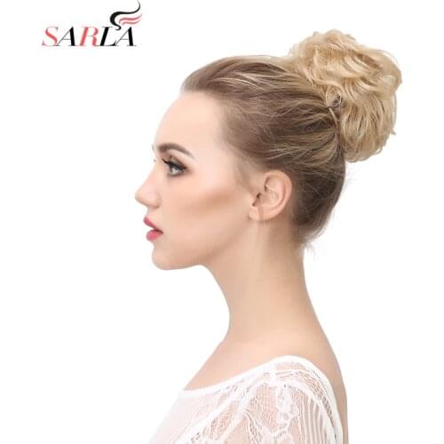 Curly Hairpiece Hair Extension Fake Bun Piece Messy Synthetic Clip-in Drawstring Afro Updo Wedding Q7