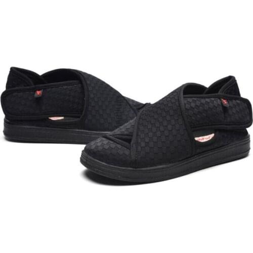 Summer Widened Velcro Shallow Mouth Shoes Non-Slip Soft Comfortable Casual Feet Swollen Pregnant Women Shoes Diabetes Shoe