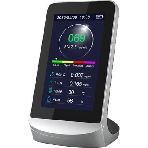 Multifunction Air Quality Monitor PM2.5 Gas Analyzer Dust Sensor LCD Display Gas Tester Indoor Formaldehyde Detector