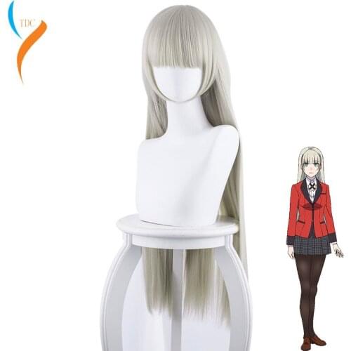 Fashion xx Momobami Ririka Cosplay Wig 80cm Long Straight Heat Resistant Synthetic Hair for Women Anime Costume Party Wig Grey